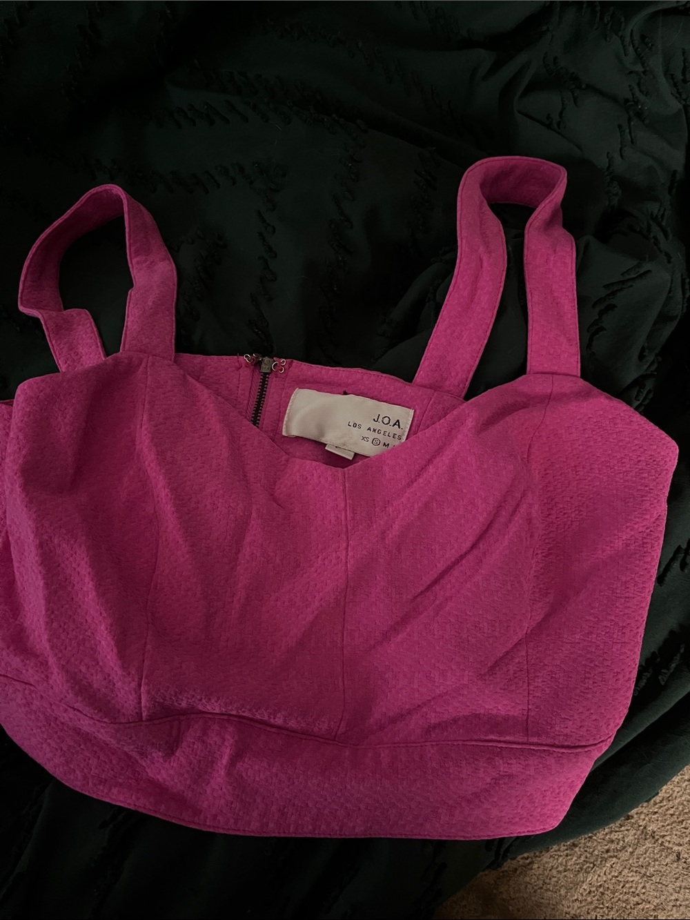 J.O.A. Fuchsia Structured Cropped Bustier